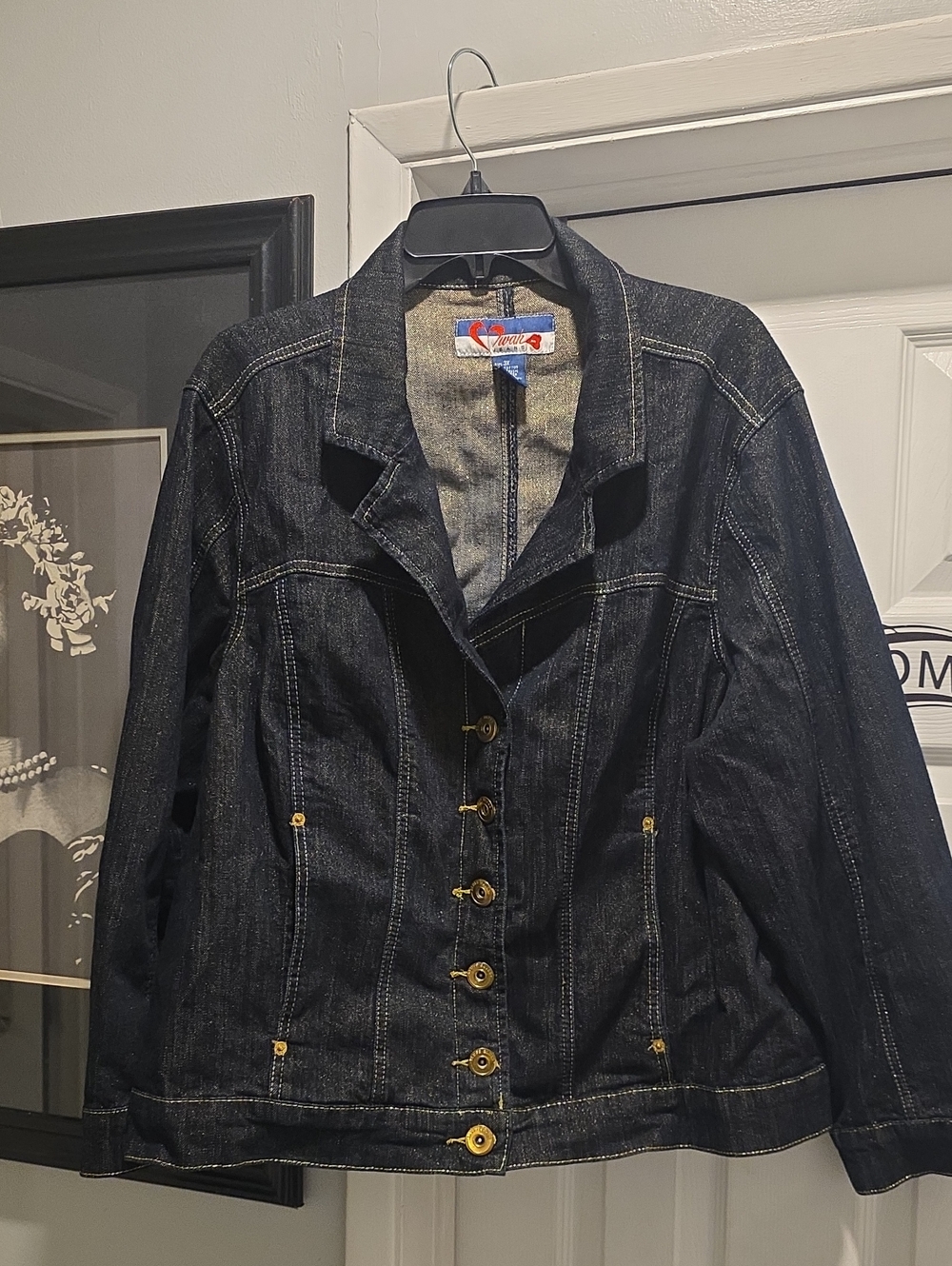 Women’s Dark Indigo Denim Jacket - Classic Button Front